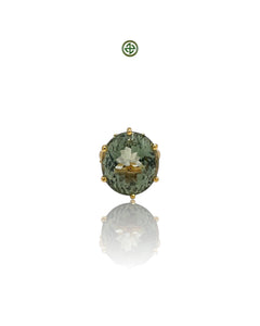 Green Amethyst Peridot Ring