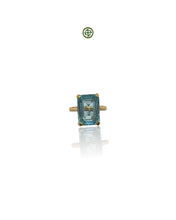 Emerald Cut Blue Topaz Ring