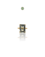 Emerald Cut Green Amethyst Ring