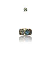 Blue Topaz Four Stones Ring