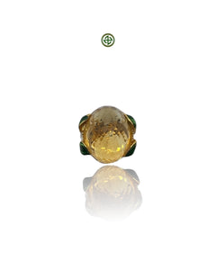 Citrine Enamel Statement Ring