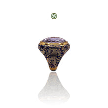 Genuine Amethyst Oval Ring in Gold Vermeil