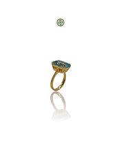 Emerald Cut Blue Topaz Ring
