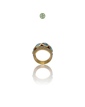 Blue Topaz Four Stones Ring