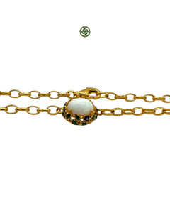 Opal Charm Bracelet – Hand-Enamelled Gold Vermeil