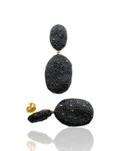 Black Onyx Pavé Double Oval Drop Earrings