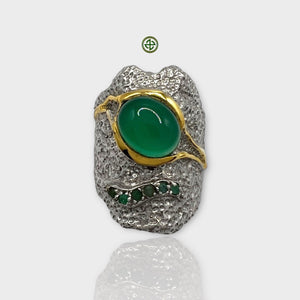Green Onyx Natural Stone Ring