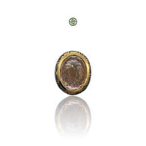 Genuine Amethyst Oval Ring in Gold Vermeil