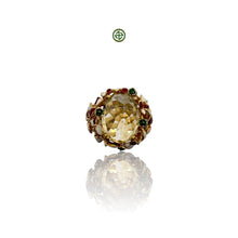 Genuine Citrine Oval Ring in Gold Vermeil
