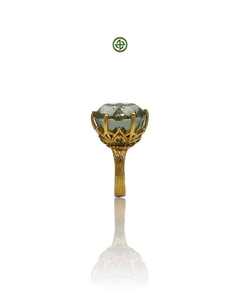 Green Amethyst Peridot Ring
