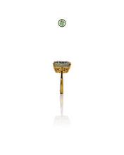 Emerald Cut Green Amethyst Ring