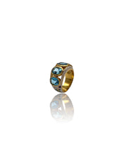 Blue Topaz Four Stones Ring