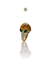 Citrine Enamel Statement Ring