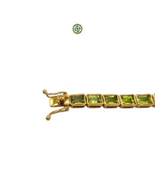 Emerald Cut Peridot Bracelet – Gold Vermeil on Sterling Silver