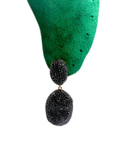 Black Onyx Pavé Double Oval Drop Earrings
