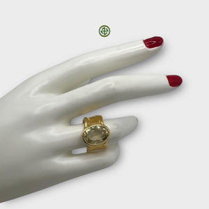 Natural Lemon Quartz Ring