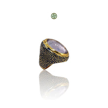 Genuine Amethyst Oval Ring in Gold Vermeil