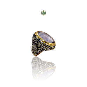 Genuine Amethyst Oval Ring in Gold Vermeil