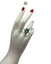 Emerald Cut Blue Topaz Ring