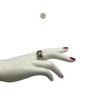 Blue Topaz Four Stones Ring