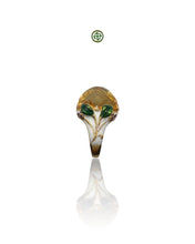 Citrine Enamel Statement Ring