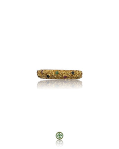 Stucky Eternity Ring with Ruby, Emerald & Sapphire