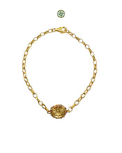 Citrine Charm Bracelet – Hand-Enamelled Gold Vermeil