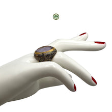 Genuine Amethyst Oval Ring in Gold Vermeil