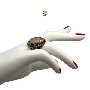 Genuine Amethyst Oval Ring in Gold Vermeil