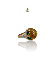 Citrine Enamel Statement Ring