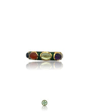 Green Enamel Multi-Gemstone Eternity Ring