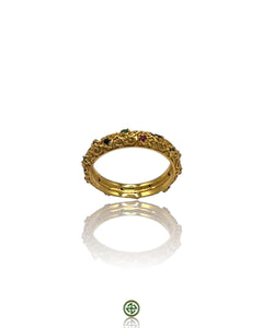 Stucky Eternity Ring with Ruby, Emerald & Sapphire