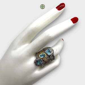 Aqua Marine Stone Ring