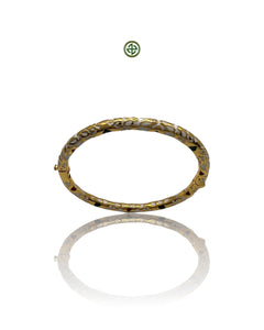 White Enamel Gold Vermeil Bracelet