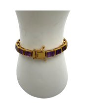 Emerald Cut Amethyst Bracelet – Gold Vermeil on Sterling Silver
