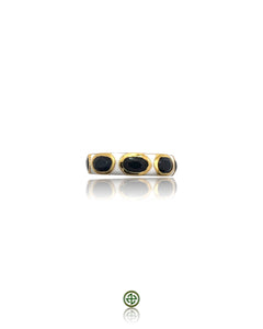 Sapphire White Enamel Eternity Ring