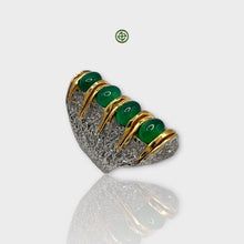 Green Onyx Four Stones Ring