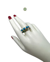 Green Enamel Multi-Gemstone Eternity Ring