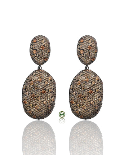 Champagne Pavé Drop Earrings