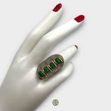 Green Onyx Four Stones Ring
