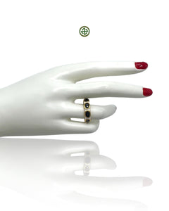Sapphire White Enamel Eternity Ring