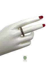 Stucky Eternity Ring – Navy Blue Enamel with Ruby, Emerald & Sapphire