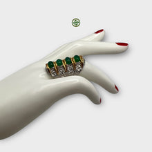 Green Onyx Four Stones Ring