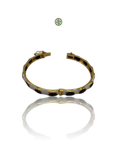 Sapphire & Enamel Gold Vermeil Bracelet