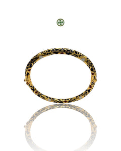 Blue Enamel Gold Vermeil Bracelet with Red & White Accents