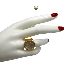 Rutilated Gold Quartz Ring