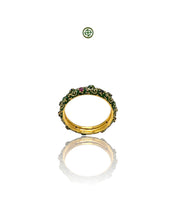 Stucky Eternity Ring – Green Enamel with Ruby, Emerald & Sapphire