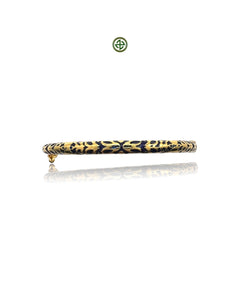 Blue Enamel Gold Vermeil Bracelet with Red & White Accents
