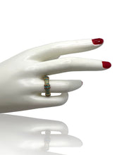 Stucky Eternity Ring – Turquoise Enamel with Ruby, Emerald & Amethyst