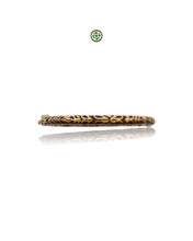 Red Enamel Gold Vermeil Bracelet with Green & White Accents